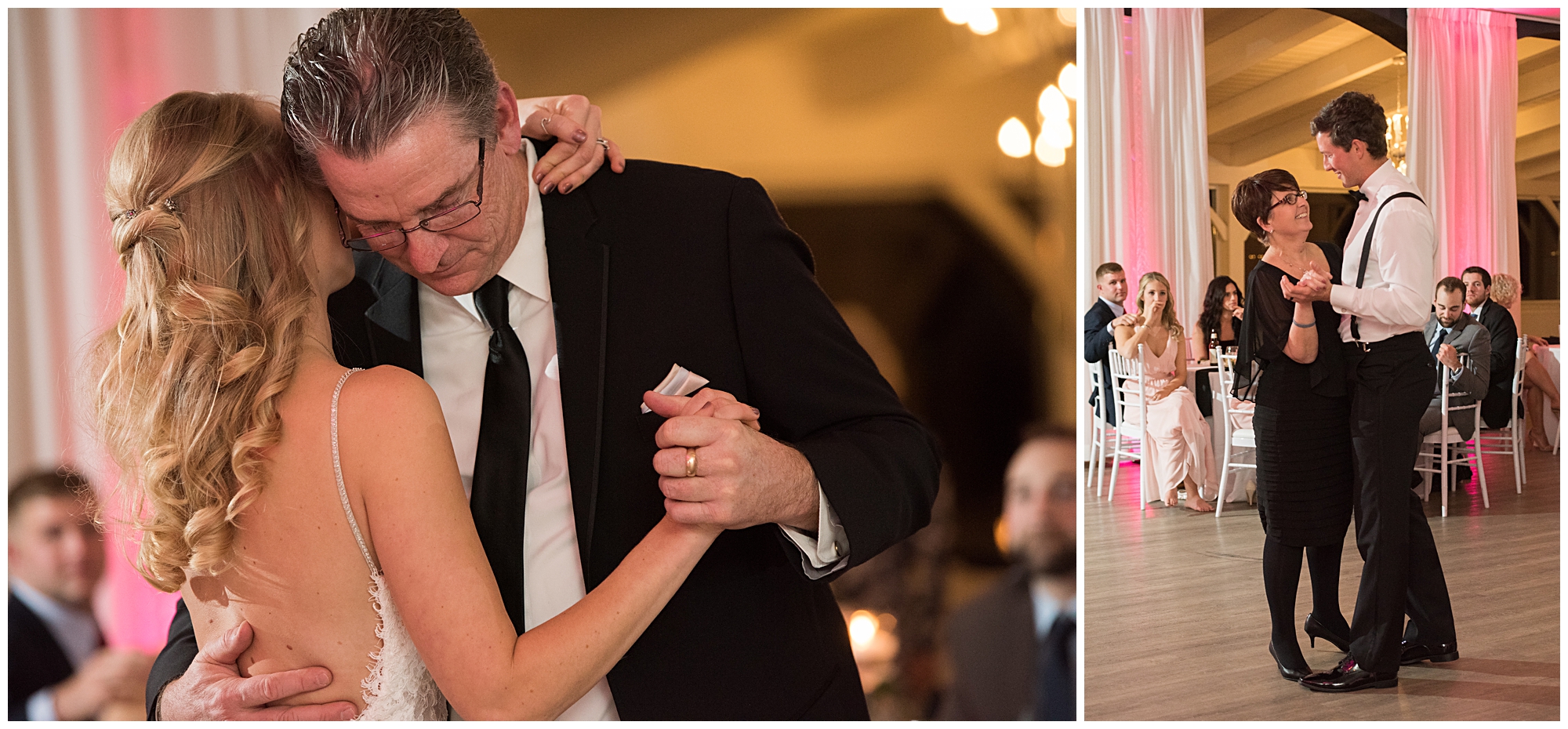 A bride and groom share a dance with their parents at Belle Mer - a Longwood Venue in Newport RI.