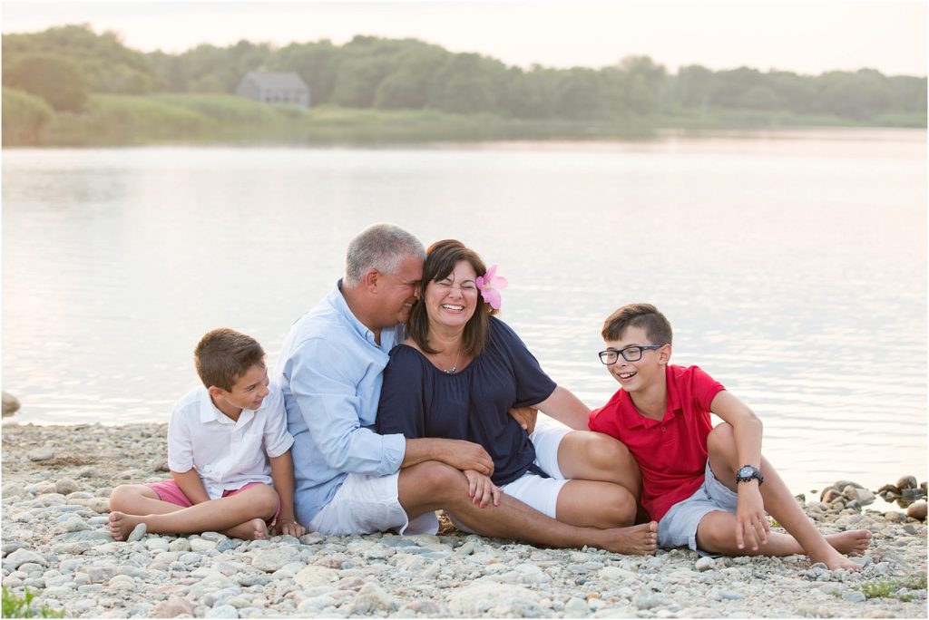 Family portrait session on the beaches of Little Compton Rhode Island.