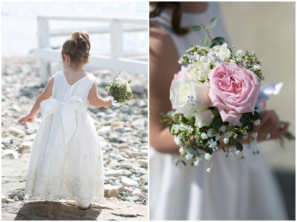 Flower girl details and bouquet.