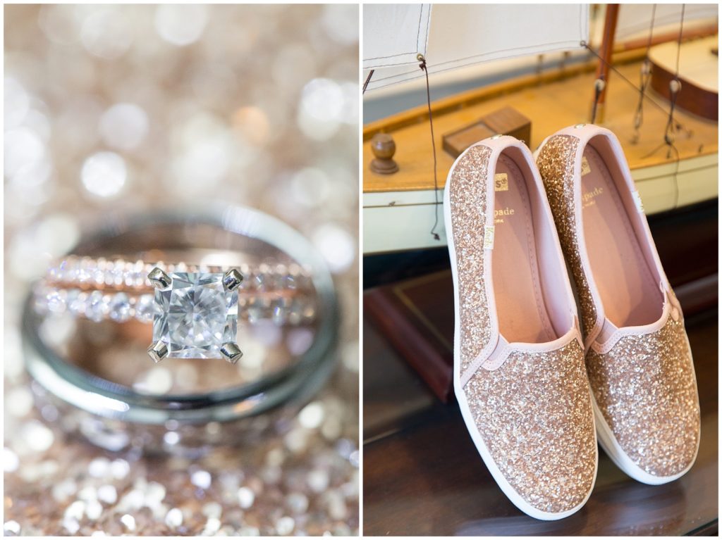 Kate spade wedding shoes and diamond wedding ring 
